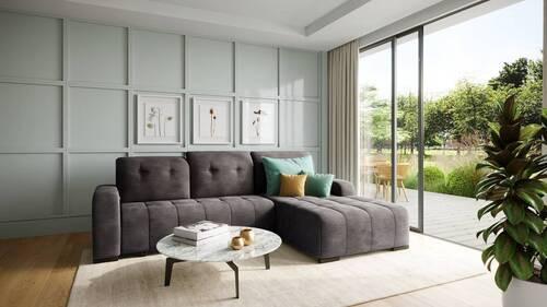 Wohnlandschaft Vicari Anthrazit Mikrofaser Textil Livetastic Möbel > Sofas & Couches > Wohnlandschaften > Ecksofas > XXL Ecksofas Anthrazit