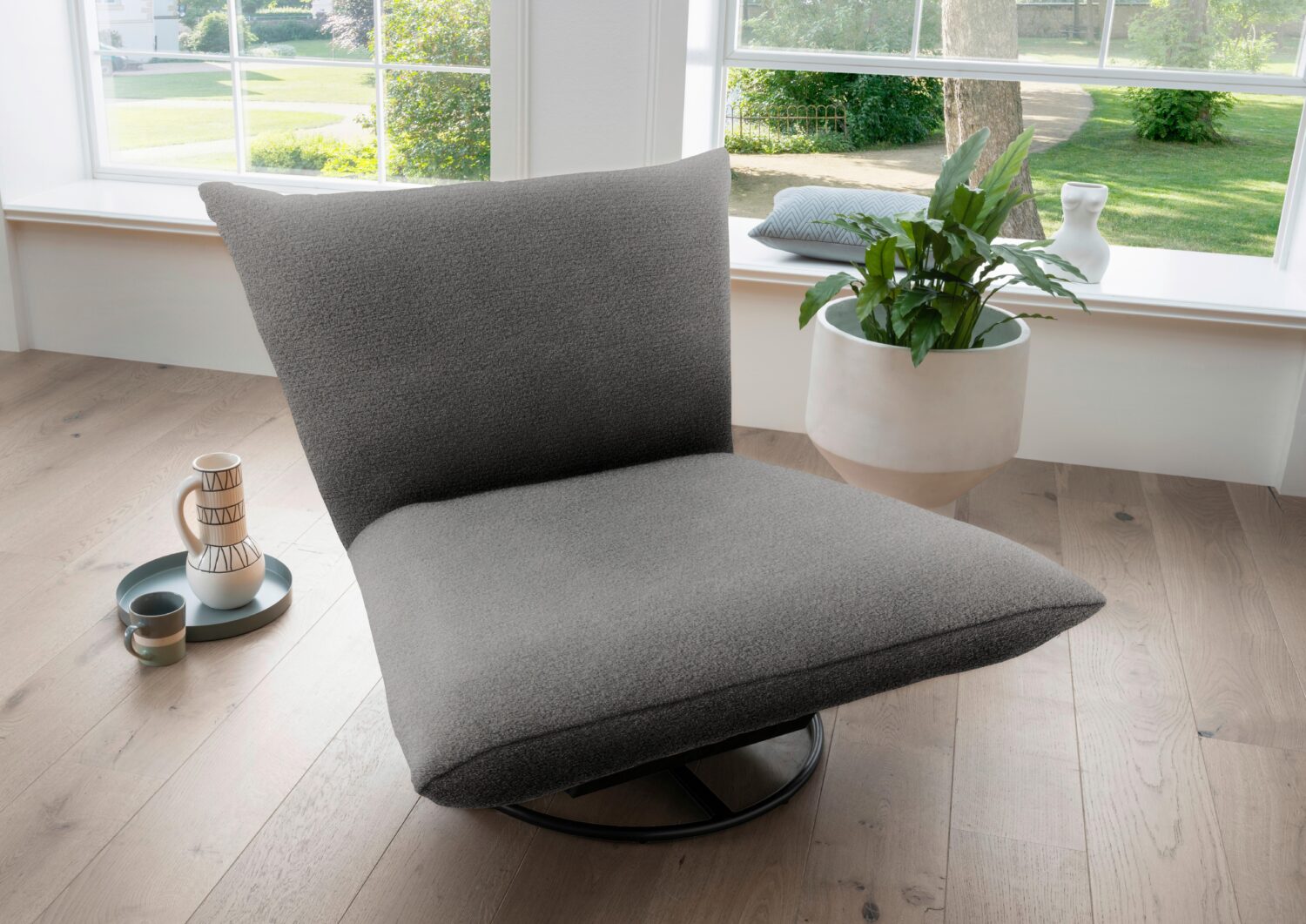 Relaxsessel Cremona ca. 100x78x96 cm Anthrazit Textil Livetastic Wohnzimmermöbel Anthrazit