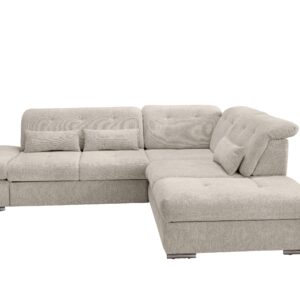 Wohnli Möbelsuche - Ecksofa Dalida Beige Chenille m. Bettkasten