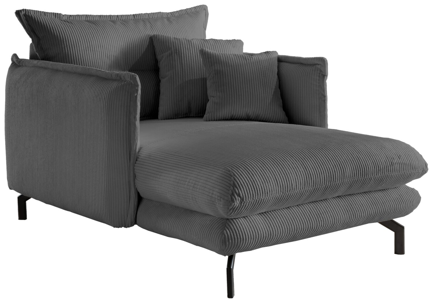 Wohnli Möbelsuche - Relaxsessel Lava Grau Cord