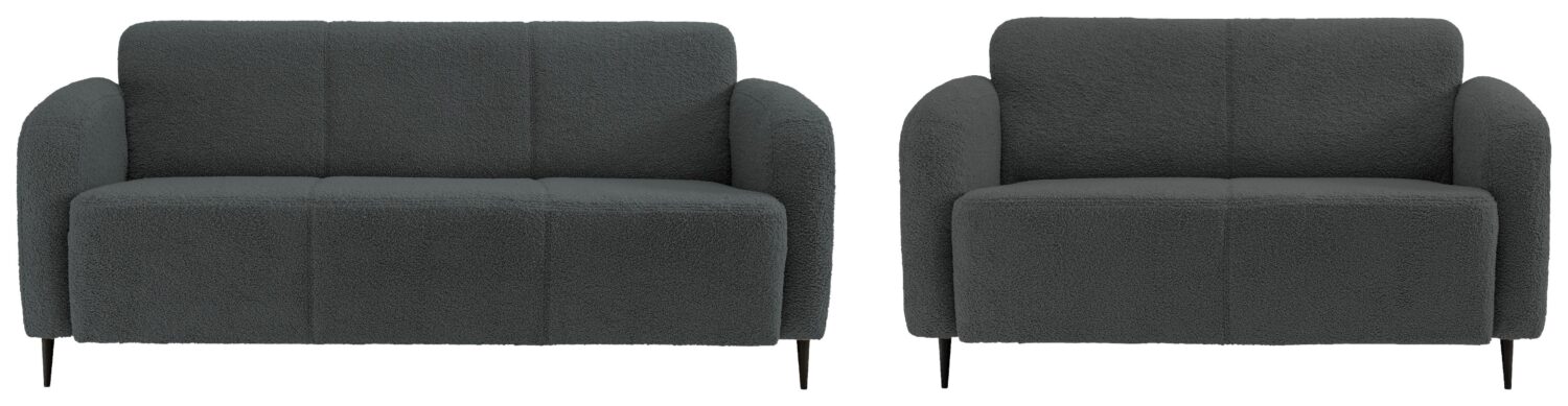 wohnli-moebel-suche-002310008922 Wohnli Möbelsuche - Sitzgarnitur Marone Anthrazit Teddystoff