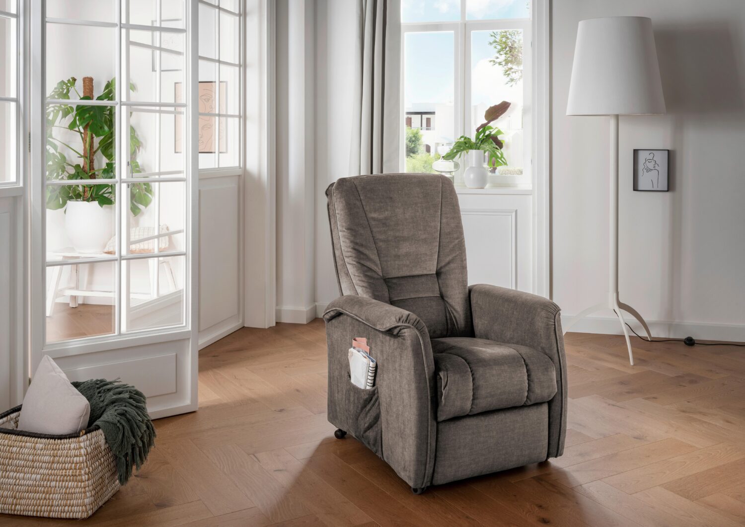 Relaxsessel Harry Braun Velours Textil Livetastic Wohnzimmermöbel Braun