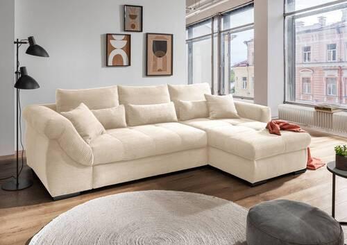 Wohnlandschaft Frederico Beige Cord Textil MID.YOU Möbel > Sofas & Couches > Wohnlandschaften > Ecksofas > XXL Ecksofas Beige