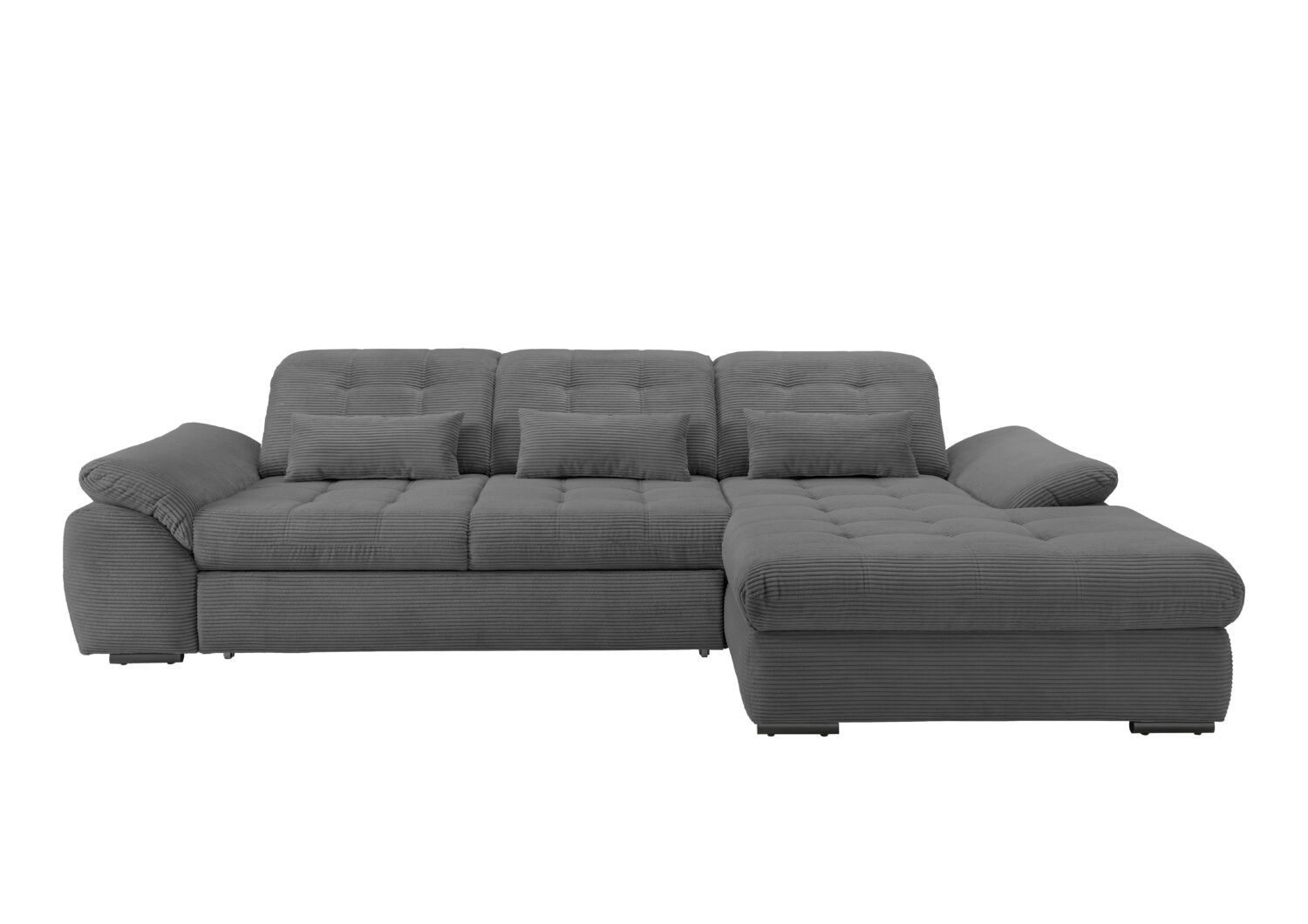 Wohnli Möbelsuche - Ecksofa mit Bettkasten Rigatti ca. 314x184 cm Grau