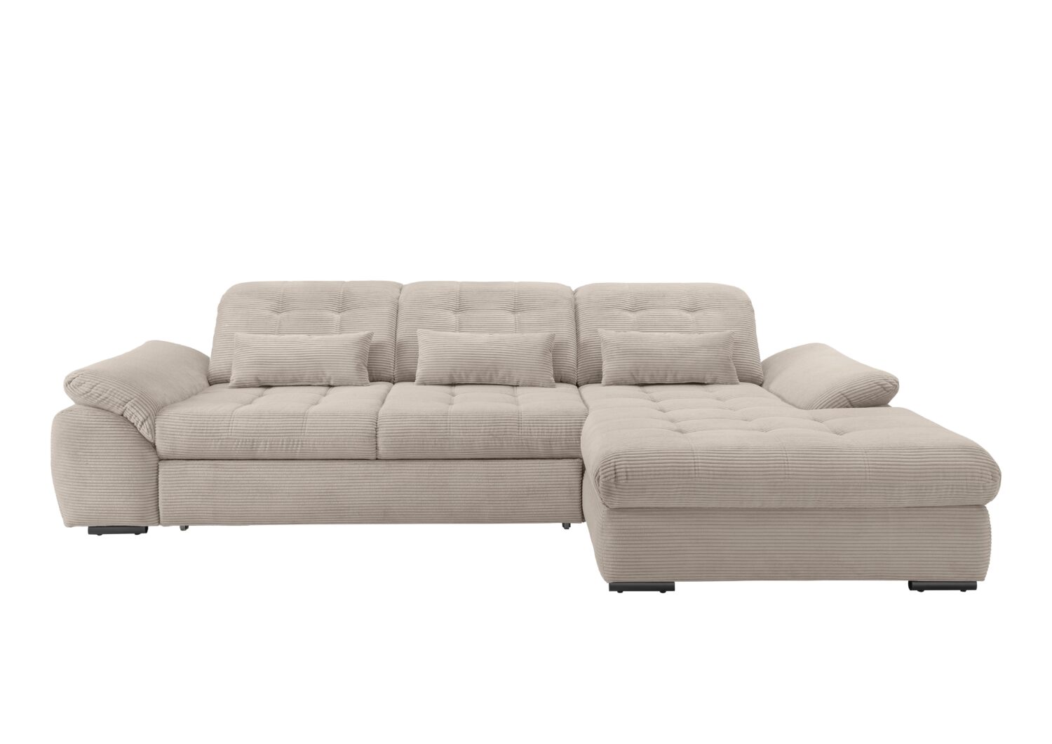 Wohnli Möbelsuche - Ecksofa mit Bettkasten Rigatti ca. 314x184 cm Beige