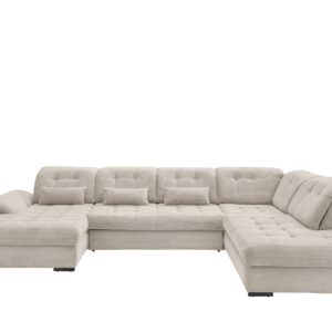 Wohnli Möbelsuche - Wohnlandschaft Rigatti Beige Cord mit Bettkasten