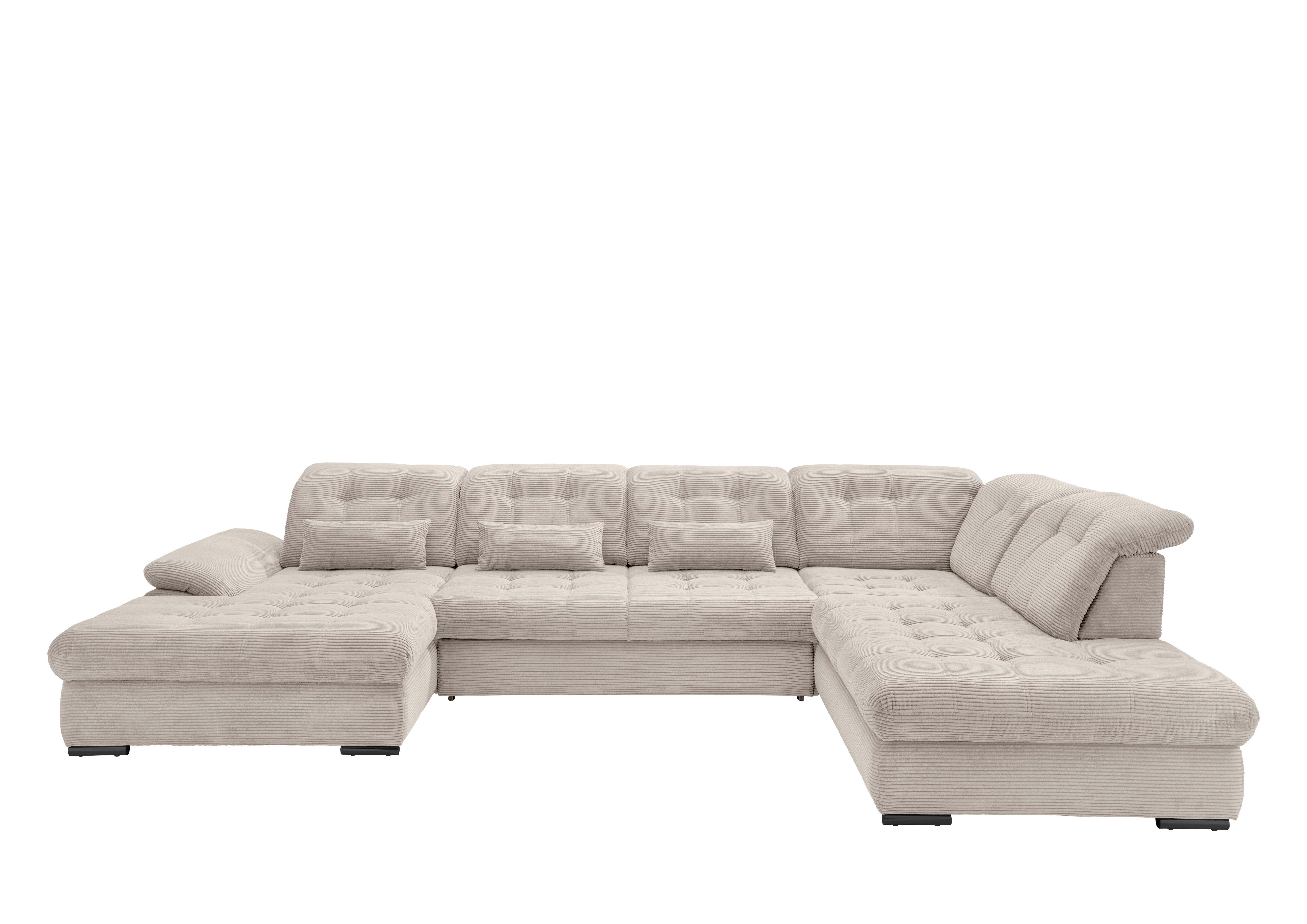 Wohnli Möbelsuche - Wohnlandschaft Rigatti Beige Cord mit Bettkasten