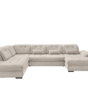 Wohnli Möbelsuche - Wohnlandsschaft Rigatti Beige Cord mit Bettkasten