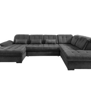 Wohnli Möbelsuche - Wohnlandschaft Rigatti Anthrazit Chenille Bettkasten