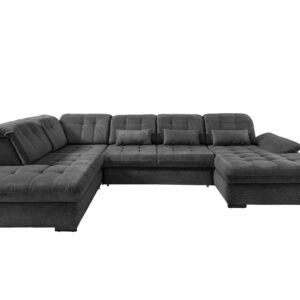 Wohnli Möbelsuche - Wohnlandschaft Rigatti Anthrazit Chenille Bettkasten