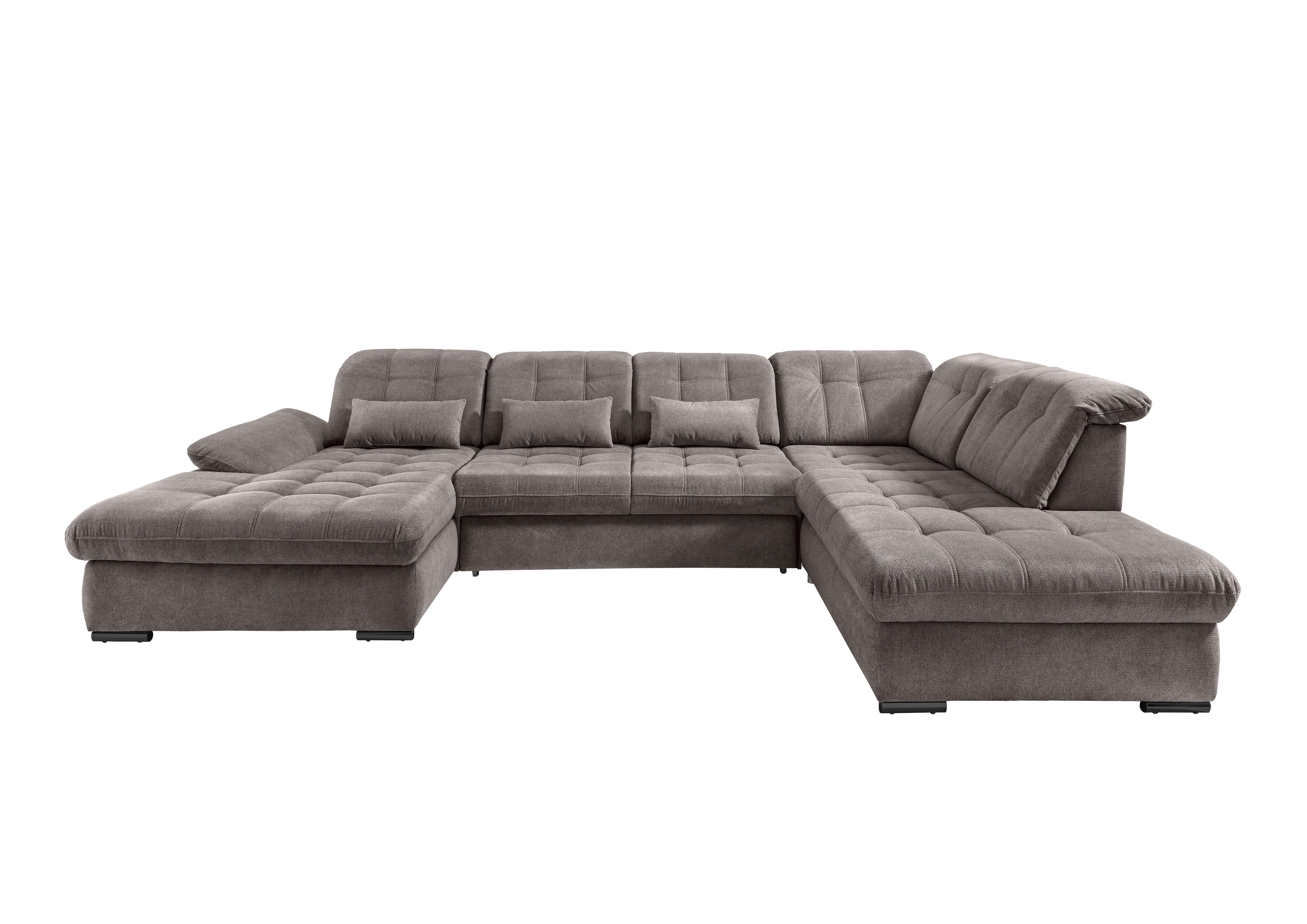 wohnli-moebel-suche-002310018849 Wohnli Möbelsuche - Wohnlandschaft Rigatti Grau- Braun Chenille mit Bettkasten