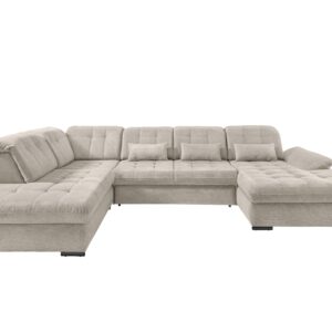 Wohnli Möbelsuche - Wohnlandschaft Rigatti Beige Chenille mit Bettkasten