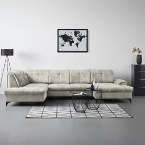 Wohnlandschaft Sierra Taupe Textil Mömax Möbel > Sofas & Couches > Wohnlandschaften > Ecksofas > Eckschlafsofas Taupe