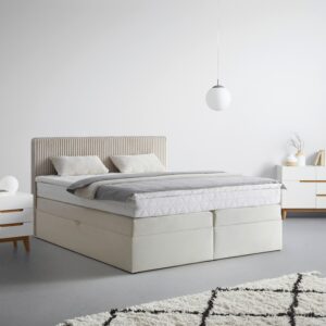 Boxspringbett Rossa in Beige ca. 180x200cm Holzwerkstoff Mömax Möbel > Betten > Doppelbetten Beige