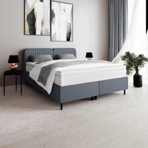 Boxbett Livetto Anthrazit ca. 180x200cm Holz, Textil Mömax Möbel > Betten Anthrazit