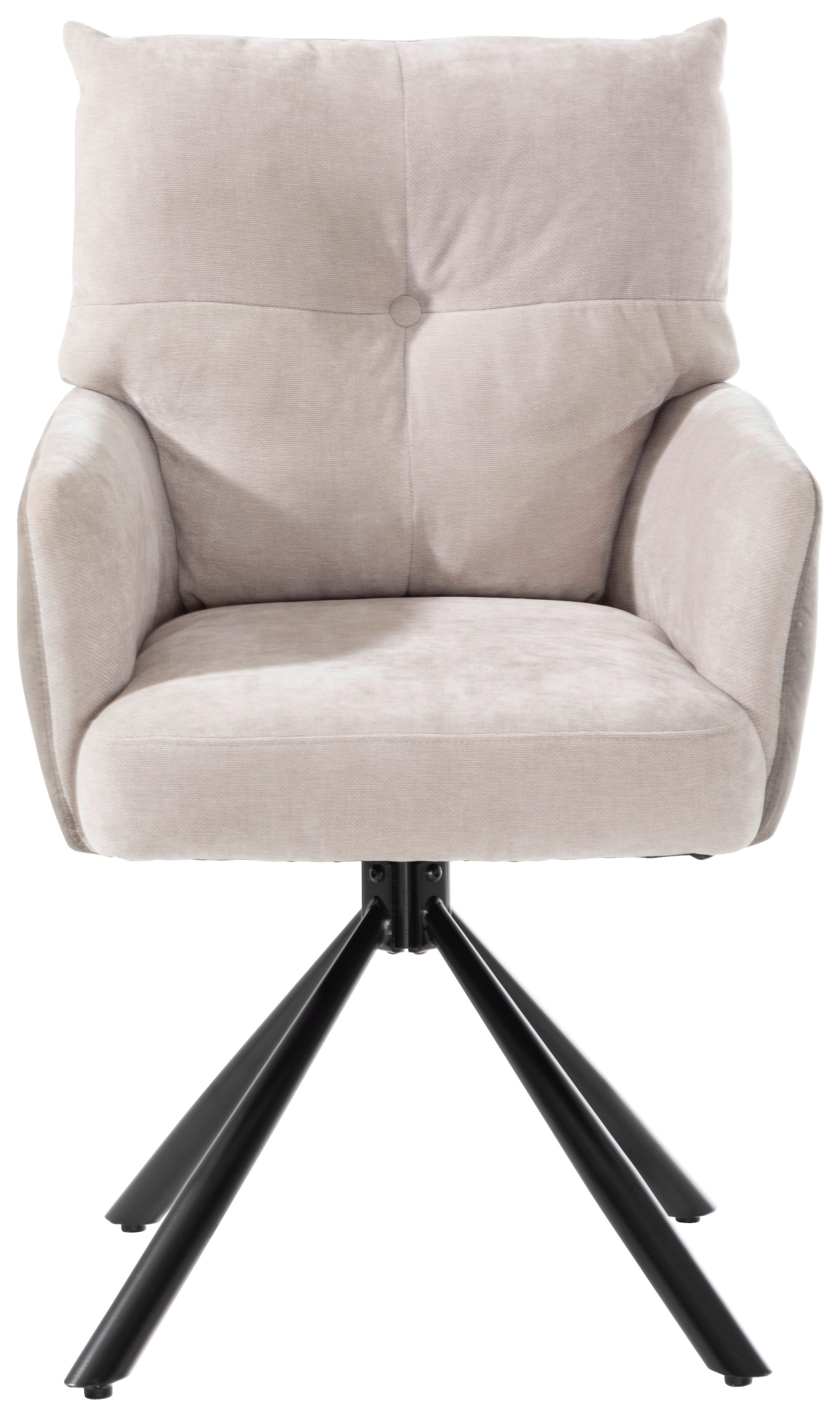 Armlehnstuhl Sophie Beige Metall, Textil Premium Living Wohnzimmermöbel Beige