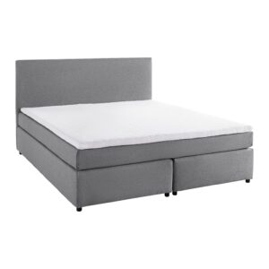 Boxbett Florinda ca. 180x200 cm Grau mit Topper Textil Bessagi Home Möbel > Betten Grau