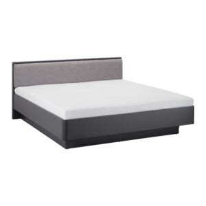 wohnli-moebel-suche-002330001503-1 Bett Mariello Anthrazit /Hellbraun ca.180x200 cm Holz, Textil Bessagi Home Möbel > Betten > Doppelbetten Anthrazit