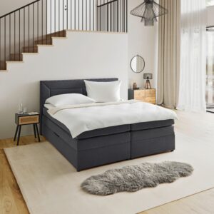 wohnli-moebel-suche-002330002101 Wohnli Möbelsuche - Boxspringbett Maja ca. 180x200 cm Grau mit Topper
