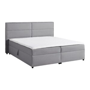 wohnli-moebel-suche-002330004701-1 Boxbett Kiara Grau ca. 180x200 cm mit Topper Holz, Textil Bessagi Home Möbel > Betten > Boxspringbetten Grau
