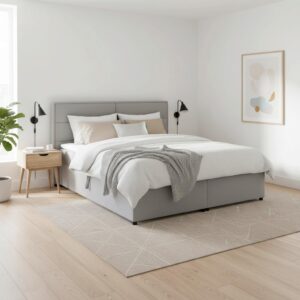 wohnli-moebel-suche-002330004701 Wohnli Möbelsuche - Boxbett Kiara Grau ca. 180x200 cm mit Topper