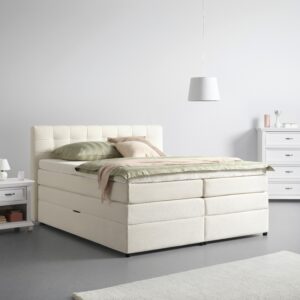 Boxspringbett Fano Beige ca. 200x200cm Textil Mömax Möbel > Betten > Boxspringbetten Beige