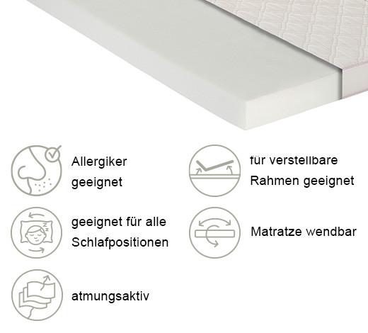 Kaltschaummatratze Basci Plus H2/3 ca. 90x200 cm Textil P & B Möbel > Matratzen > Schaummatratze > Kaltschaummatratze Weiß