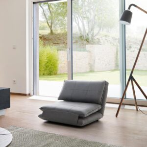 Schlafsessel Eni Grau Webstoff Metall, Textil Bessagi Home Wohnzimmermöbel Grau