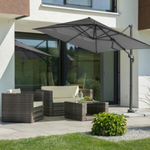 Ampelschirm Rhodos Junior ca.230x239x300cm Anthrazit Metall Schneider Garten & Outdoor > Sonnen- & Sichtschutz > Sonnen- & Ampelschirme Anthrazit