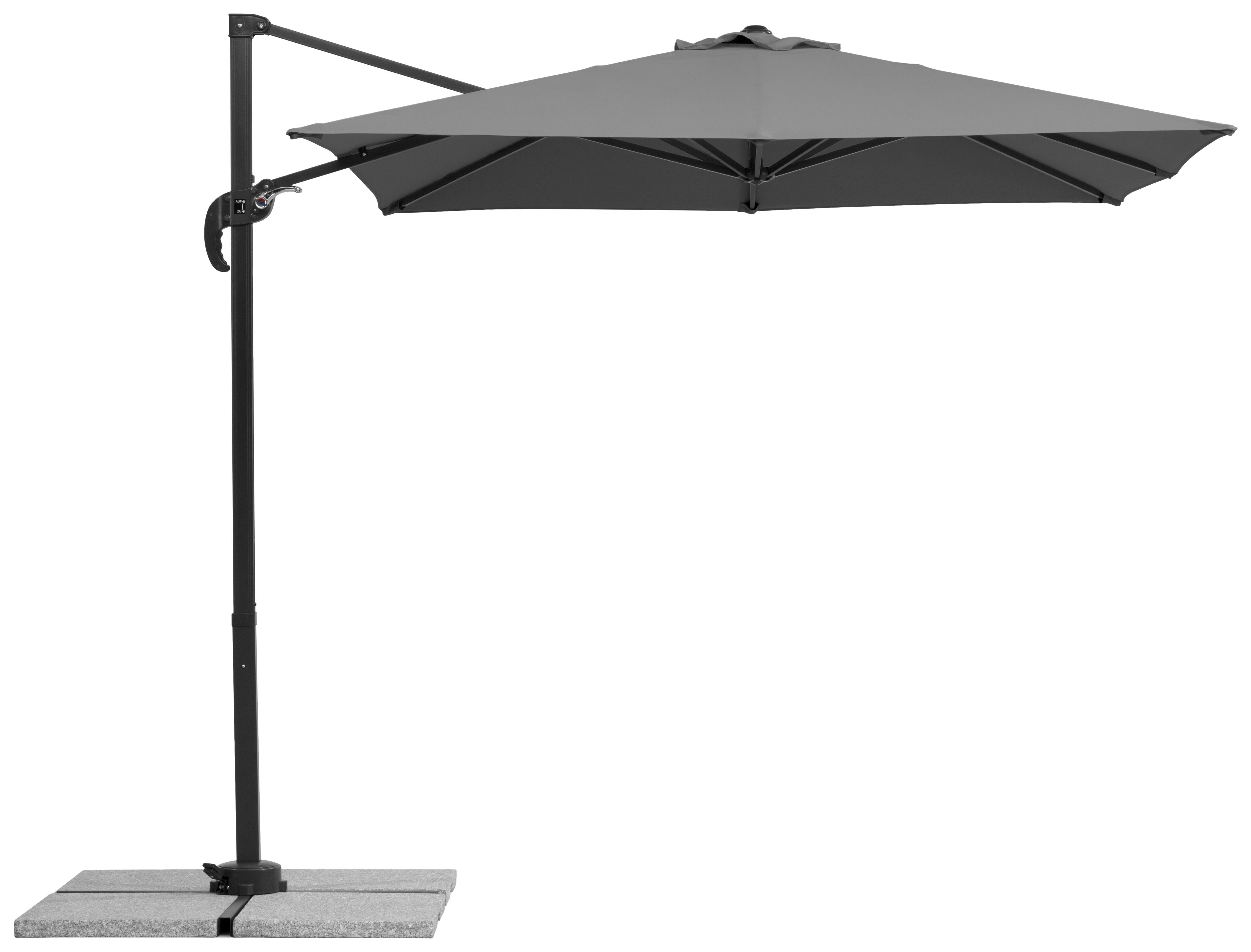 Wohnli Möbelsuche - Ampelschirm Rhodos Junior ca.230x239x300cm Anthrazit
