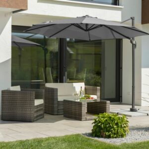 Ampelschirm Rhodos ca. 352x244 x300 cm Anthrazit Metall Schneider Garten & Outdoor > Sonnen- & Sichtschutz > Sonnen- & Ampelschirme Anthrazit