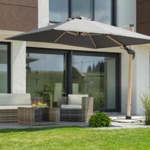 Ampelschirm Rohdos Anthrazit Metall Schneider Garten & Outdoor > Sonnen- & Sichtschutz > Sonnen- & Ampelschirme Anthrazit