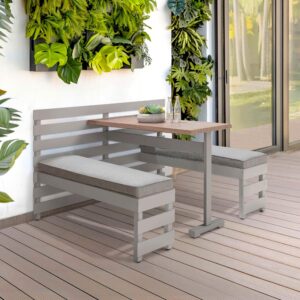 Wohnli Möbelsuche - Gartenset Lagos Grau/Beige
