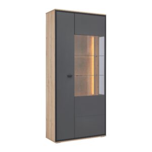 wohnli-moebel-suche-002412009605 Wohnli Möbelsuche - Vitrine Florenz Grau/Eiche Artisan