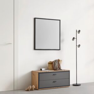 Spiegel Florenz Grau ca. 79x84cm Holzwerkstoff Premium Living Spiegel > Wandspiegel Grau