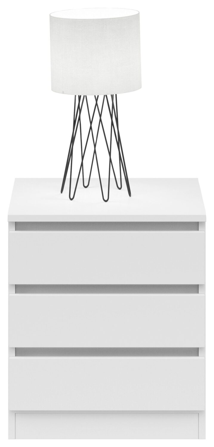 Nachtkästchen in Weiß Holzwerkstoff Mömax Möbel > Kommoden & Schubladenschränke > Nachttische Weiß