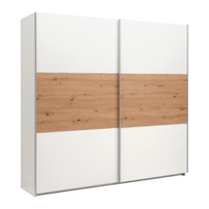 wohnli-moebel-suche-002427012101 Wohnli Möbelsuche - Schwebetürenschrank Saturn in Weiß/Eiche Artisan