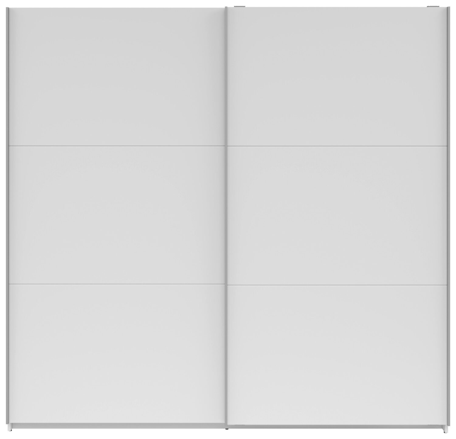 Schwebetürenschrank Saturn in Weiß ca. 218x210x59cm Metall Mömax Möbel > Schränke > Kleiderschränke > Schwebetürenschränke Weiß