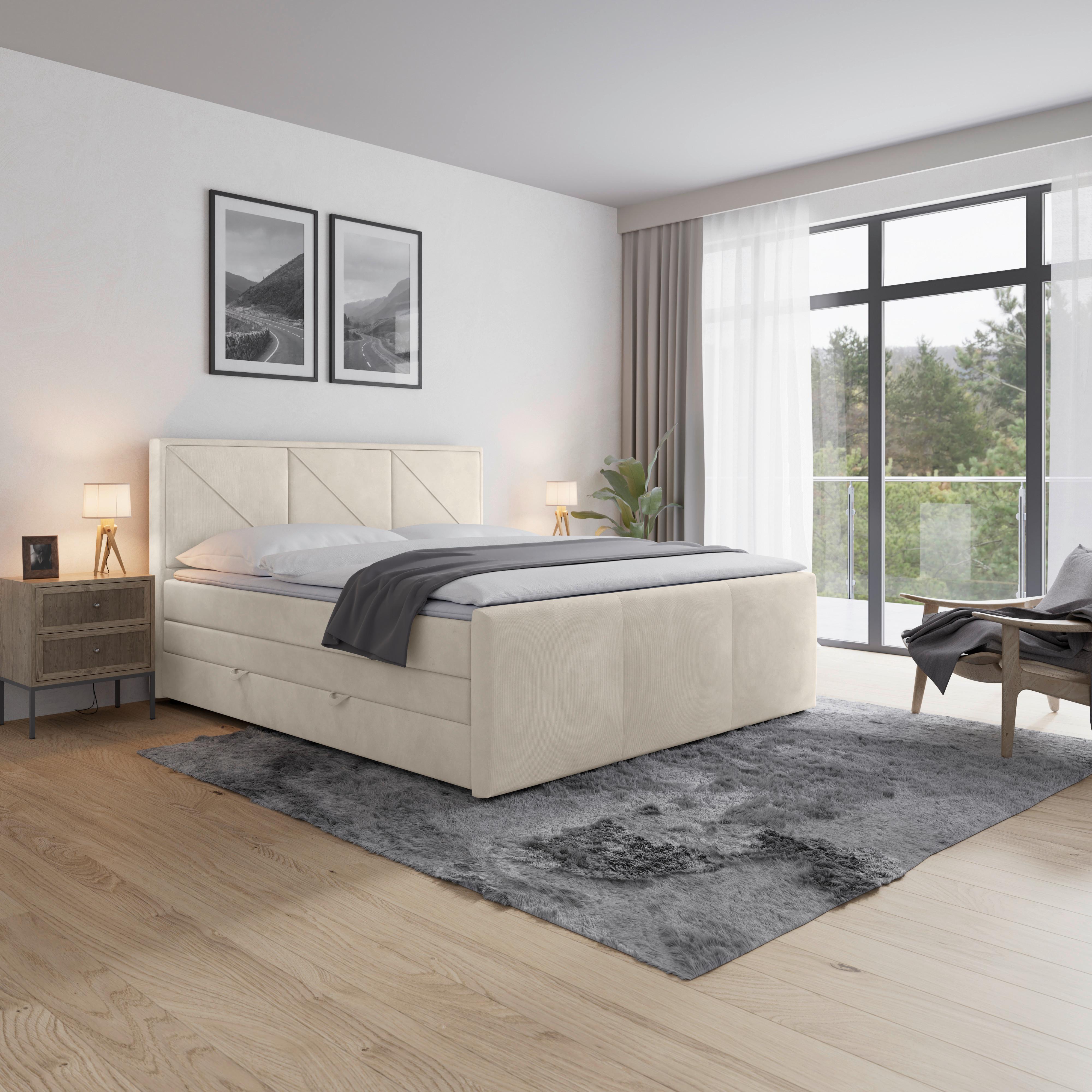 wohnli-moebel-suche-002427022514 Wohnli Möbelsuche - Boxspringbett Bologna ca. 180x200 cm Creme