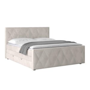 wohnli-moebel-suche-002427022601-1 Boxspringbett Porto ca. 180x200 cm Weiß Metall, Kunststoff, Textil, Holzwerkstoff MID.YOU Möbel > Betten > Doppelbetten Weiß