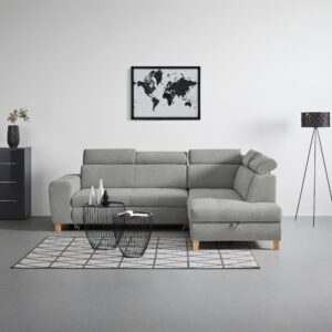 Ecksofa Lugo Grau Holz, Metall, Kunststoff, Textil Mömax Möbel > Sofas & Couches > Wohnlandschaften > Ecksofas > XXL Ecksofas Grau