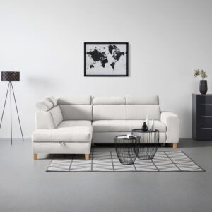 Ecksofa Lugo Beige Holz, Metall, Kunststoff, Textil Mömax Möbel > Sofas & Couches > Wohnlandschaften > Ecksofas > XXL Ecksofas Beige
