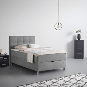 Boxbett Oviedo 120 in Grau ca. 120x200cm Textil Mömax Möbel > Betten Grau