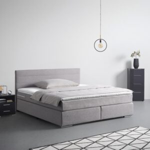 wohnli-moebel-suche-002448001502-1 Boxspringbett Palermo in Grau ca. 160x200cm Textil Based Möbel > Betten > Boxspringbetten Grau