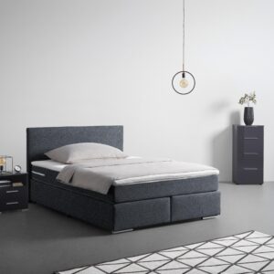wohnli-moebel-suche-002448001506-1 Boxspringbett Palermo in Anthrazit ca. 140x200cm Textil Based Möbel > Betten > Boxspringbetten Anthrazit