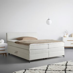 Boxspringbett Bari Creme ca. 200x200cm Textil Mömax Möbel > Betten > Boxspringbetten Weiß