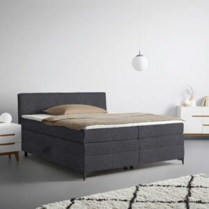 Boxspringbett Bari Anthrazit ca. 200x200cm Textil Mömax Möbel > Betten > Boxspringbetten Anthrazit