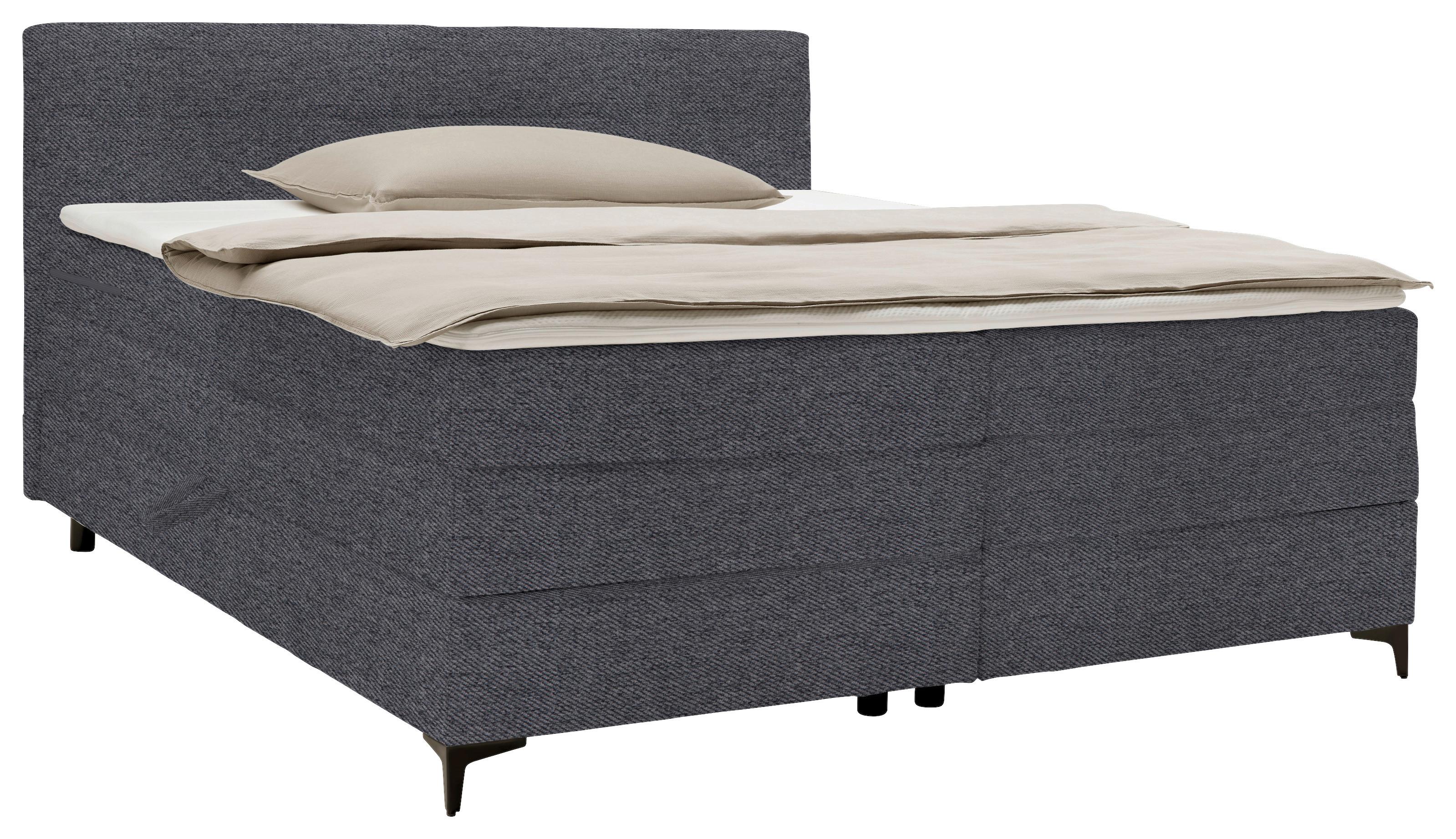 Wohnli Möbelsuche - Boxspringbett Bari Anthrazit ca. 200x200cm