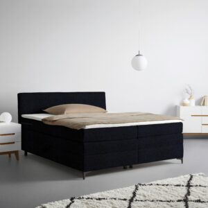 Boxspringbett Bari Schwarz ca. 200x200cm Textil Mömax Möbel > Betten > Boxspringbetten Schwarz