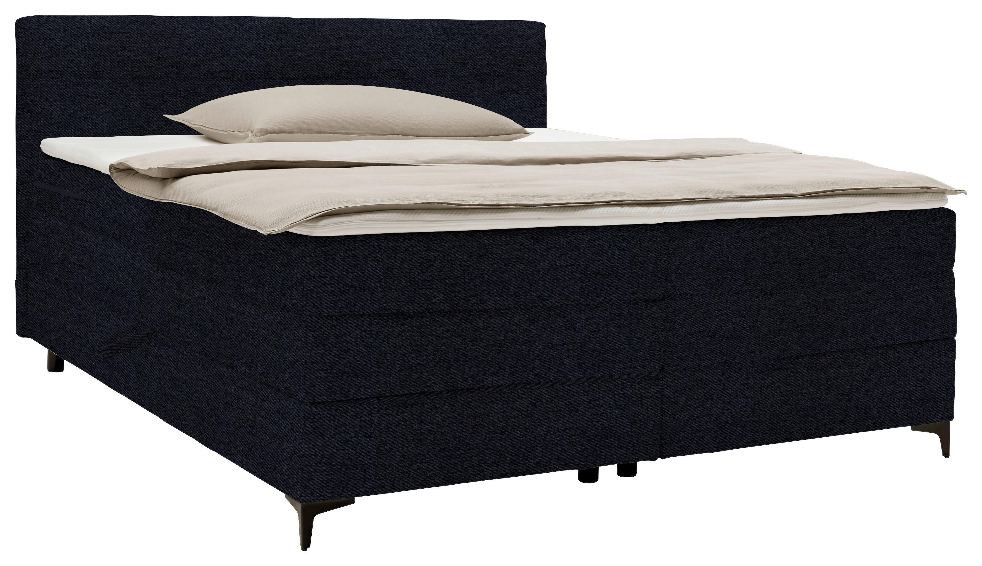 Wohnli Möbelsuche - Boxspringbett Bari Schwarz ca. 200x200cm